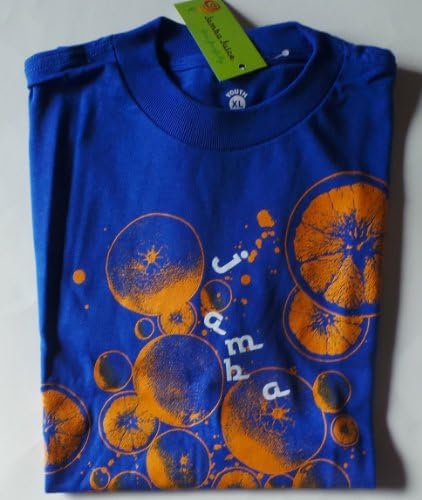 Jamba Juice T-Shirt "Orange Jumble" - Youth X-Large , Color Blue