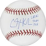 Clayton Kershaw MLB Baseball w/ LAD #1 DP Insc.