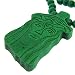 Light green wood Jesus piece pendant and chain hip hop bling