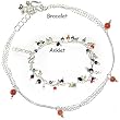 Jewelry Set - Bracelet and Anklet Carnelian Gemstone 10 Inches (anklts505)
