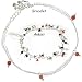 Jewelry Set - Bracelet and Anklet Carnelian Gemstone 10 Inches (anklts505)