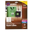 2Inx2in White Label Square Permanent For Laser/Inkjet Printers