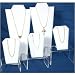 8 White Leather Display Pendant Bust & Jewelry Risers