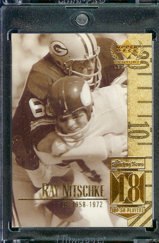 1999 Upper Deck Century Legends # 18 Ray Nitschke Green Bay Packers Football Card- Mint Condition - Shipped In Protective ScrewDown Case!