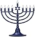 Rite Lite LTD Led Menorah Battery Operated Tinted Blue Bulbs
