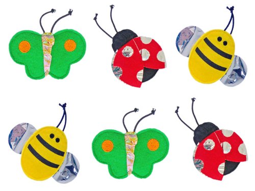 Detail image FLATTIES Bugs Crinkle Cat Toys - 6 Pack