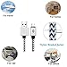 Micro USB Cable,[2-Pack] 6''ft/2m Premium Durable Nylon Braided Tangle-Free High Speed Data Sync Charger Cord with Aluminum Heads for Android Samsung HTC Motorola LG Sony BlackBerry and More (Silver)