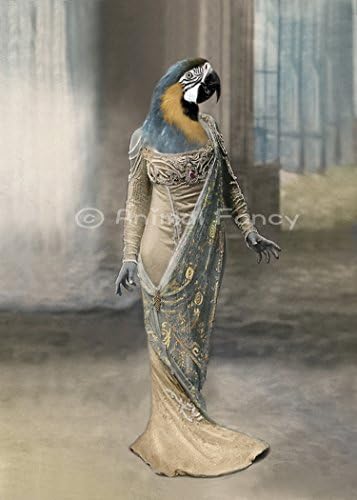 Macaw Bird Art Print - "Queen Azura"