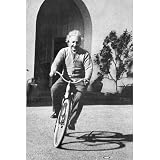 ALBERT EINSTEIN - ON BICYCLE - 24x36 - ART PRINT / POSTER