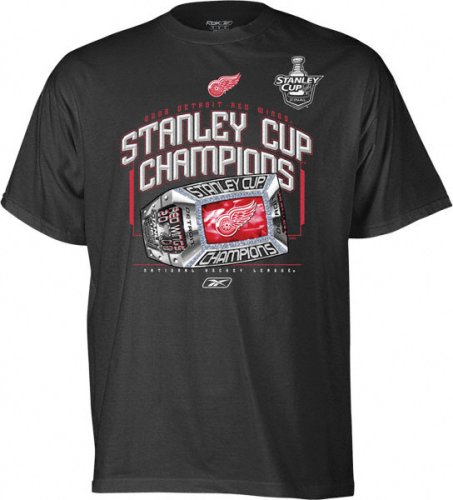 Buy Detroit Red Wings 2008 NHL Stanley Cup Champions Ring T-shirt
