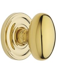 Home Improvement: Baldwin 5425.003.IDM Egg Half Dummy Knob Set, Lifetime Polished Brass - Baldwin
