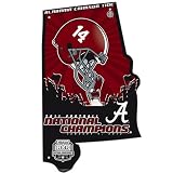 LSU Tigers 2011 BCS National Champions Plastic Louisiana Shaped Sign