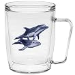 Dolphins 18 oz Insulated Coffee Mug, Clear