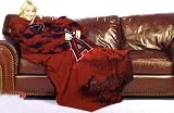 Los Angeles Angels of Anaheim Comfy Throw Blanket With Sleeves - Smoke Design