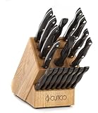 Cutco 2018C 18 Piece Homemaker Set with Honey Oak Block + Cutting Board and Sharpener