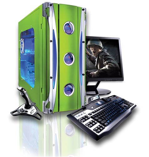 CybertronPC X-Cruiser 6000+ Green, AMD Athlon 64 X2 6000+ (3.0 GHZ), 4GB DDR2, Dual 500GB HDD (Raid 0), 18X Dual Layer DVD RW, Dual GeForce 512 MB 8500GT Video Cards (SLI), 600 Watt Power Supply, MS Windows Vista Ultimate 64 Bit Edition, 1 Year Parts & Labor Warranty