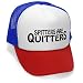 SPITTERS ARE QUITTERS - funny joke party gag Mesh Trucker Cap Hat, RWB
