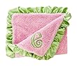 Baby Girl Pink Initial Chenille Blanket with Satin Ruffle