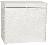 Cushion Top Long Style Hamper - White (White) (19.5H x 12.75W x 21D)