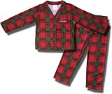 Calvin Klein Red and Green Plaid Coat Style Pajamas for Children - ON SALE