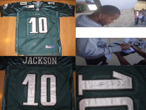 DESEAN JACKSON PHILADELPHIA EAGLES,CAL,CALIFORNIA BEARS,AUTHENIC GREEN JERSEY,SIGNED,AUTOGRAPHED COA WITH PROOF