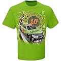 Danica Patrick #10 Go Daddy NASCAR Adult Speedbolt T-Shirt-Lime Green