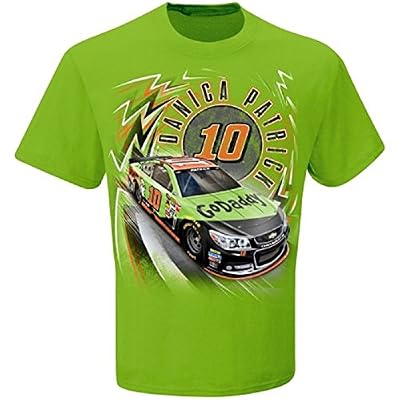 Danica Patrick #10 Go Daddy NASCAR Adult Speedbolt T-Shirt-Lime Green