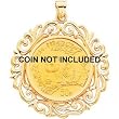 14K Yellow Gold Bezel for 1/2oz Chinese Panda Coin |F