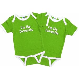 Urban Smalls I'M The Favorite Twin Set Of 2 Short Sleeve Bootysuit
