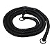 AMDXD Jewelry Titanium Stainless Steel Thin Cord Chain Necklace Lace Mesh Black Length 46CM Width 0.3CM