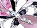 Black White Enamel Paint Crystal Rhinestone Butterfly Fashion Jewelry Pin Brooch