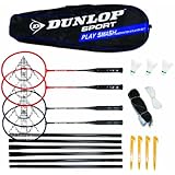 Dunlop Play Smash 4 Player Badminton Set