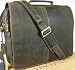 New Visconti unisex mud brown hunter leather 15" screen laptop briefcase messenger work bag