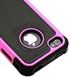 Comparable to Defender Series Hybrid Case for Iphone 4 & 4s - Black Pink - In Package
