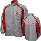 MLB Men's Boston Red Sox Full Zip Jacket, Grey, Large
