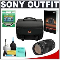 Accessory Kit for Sony Alpha A100 A100H A100K Digital SLR Camera with Sony Alpha 75-300mm f/4.5-5.6 Zoom Lens + Sony Alpha SLR System Camera Case + Sony 3 Year Extended Service Plan