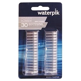 WaterPik FTW-01 Replacement Whitening 30-Count Flosser Tips for Watepik FLW 110, FLW 220, FLW 310