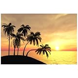 Plastic Sunset Beach Backdrop Banner