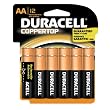 Duracell Coppertop AA Cell Alkaline Batteries in Reclosable Storage 12 Pack