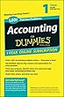 1,001 Accounting Practice Problems For Dummies Access Code Card (1-Year Subscription)