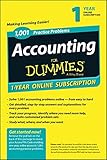 1,001 Accounting Practice Problems For Dummies Access Code Card (1-Year Subscription)