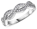 Diamond Infinity Ring 1/4 Carat (ctw) in 14K White Gold