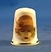 Porcelain China Collectable Thimble - Downton Ladies Cloche Hat -- Free Gift Box