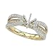 14K Two Tone Gold 3/8 ct. Diamond Semi Mount Engagement Ring