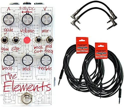 Dr. Scientist The Elements Distortion Fuzz Pedal (Wilderness) w/ 4 Free Cables
