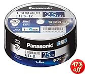 Panasonic ֥롼쥤ǥ  Ͽ4® 25GB(ñ ɵ) 30ѥå LM-BRS25LT30