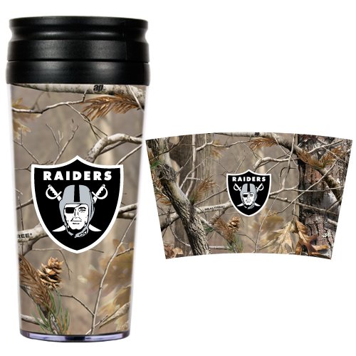 NFL Oakland Raiders Open Field Travel Tumbler