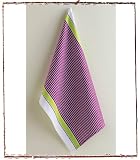 Vivid Stripe Dish Towel - Magenta