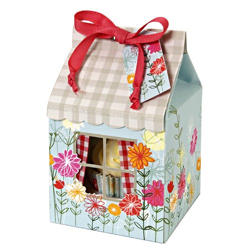 Meri Meri Floral and Gingham Small Cupcake Box, 4-Pack