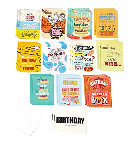 Slightly Risque Birthday Cards, 36 Cards & 36 Envelopes, (Bulk Packaging). Funny (adult) Birthday Card Set Made in the USA on Recycled Paper
Slightly Risque Birthday Cards, 36 Cards & 36 Envelopes, (Bulk Packaging). Funny (adult) Birthday Card Set Made in the USA on Recycled Paper